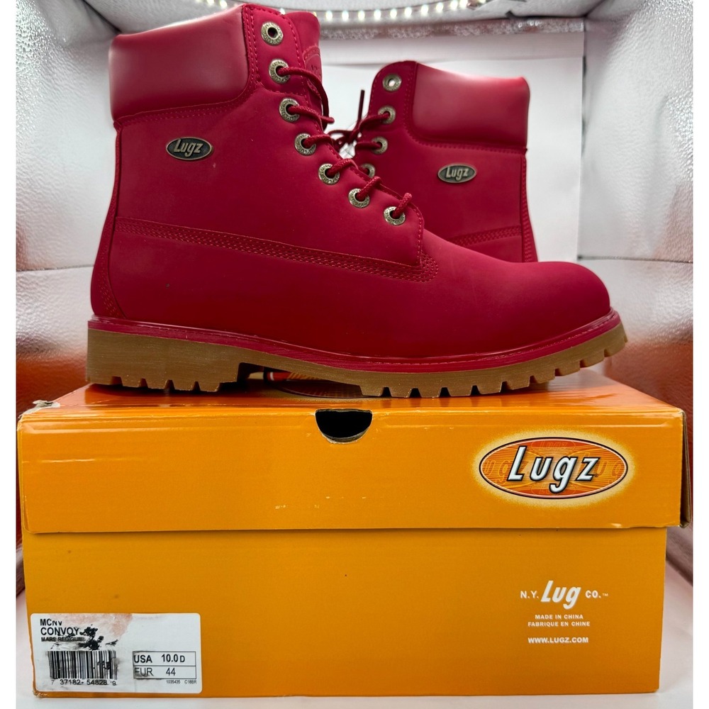 Lugz Men's Convoy 6 inch Boot in Mars Red/Gum - MCNVYD-6080 with Size: 10 D